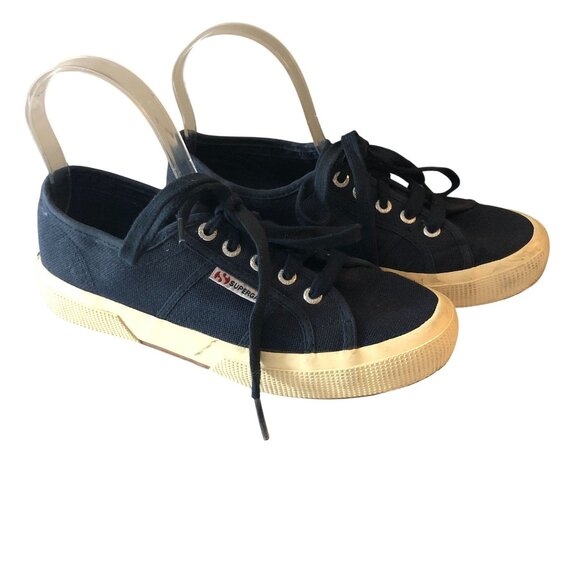 Superga 2750 Cotu Classic Canvas Casual Sneakers Navy Blue 38 US 7.5 - Picture 1 of 7